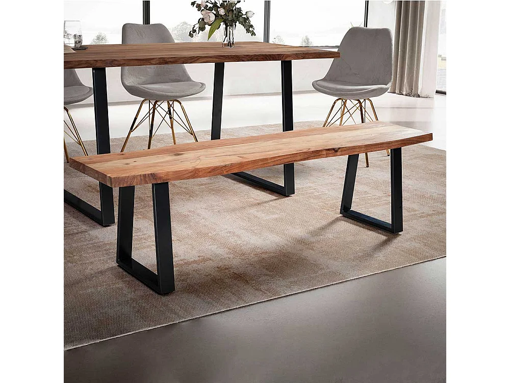 Esszimmerbank Küchenbank im Industry und Loft Stil 46 cm Sitzhöhe