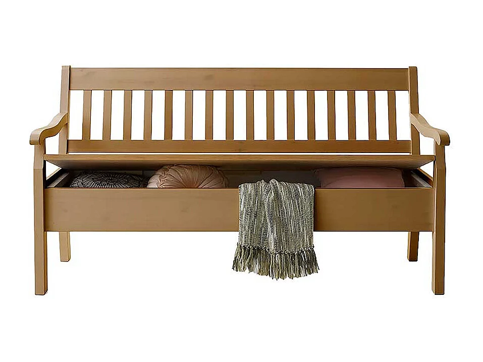 Esszimmerbank mit Stauraum Kiefer Massivholz