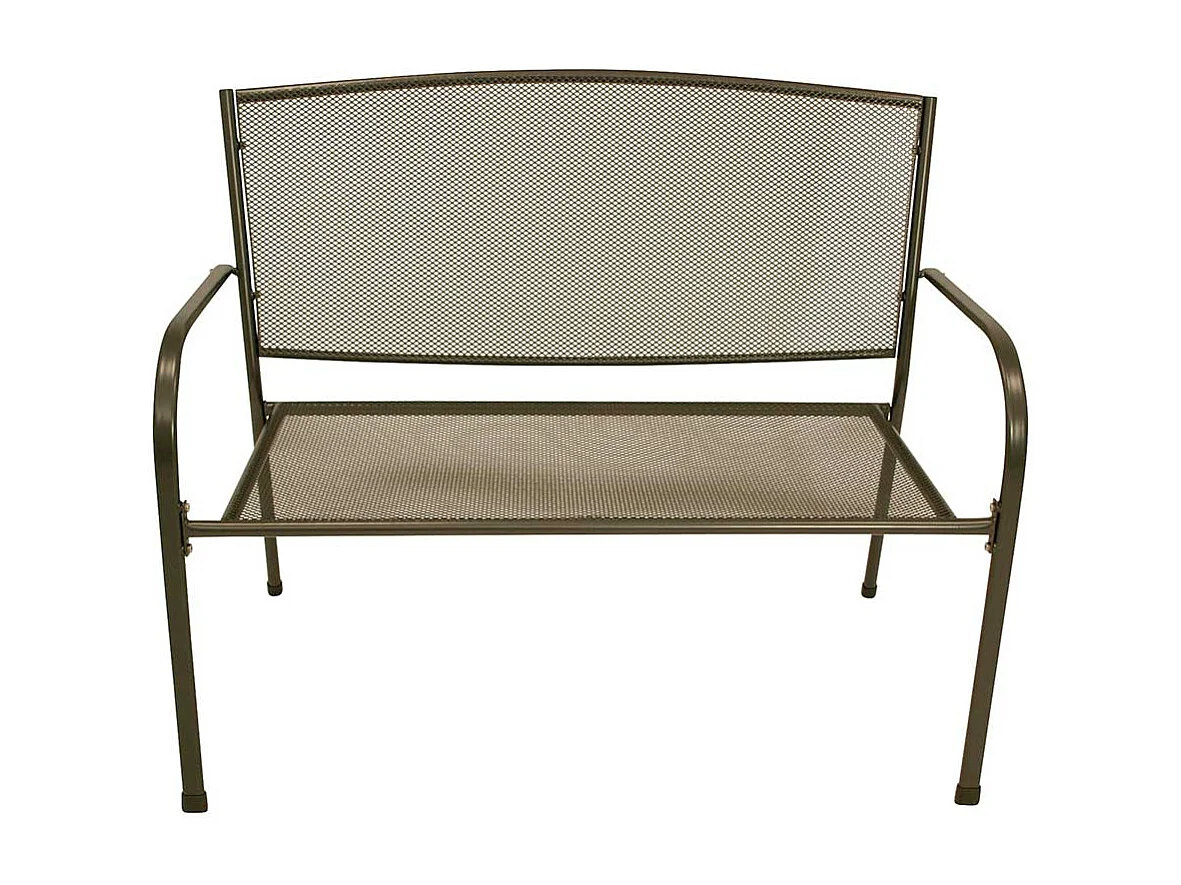 Balkonbank aus Eisen dunkel Grau