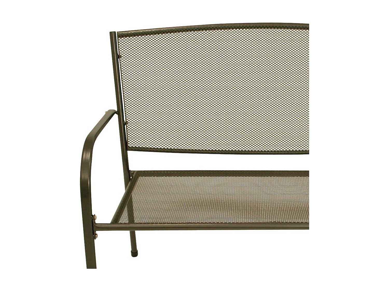 Balkonbank aus Eisen dunkel Grau