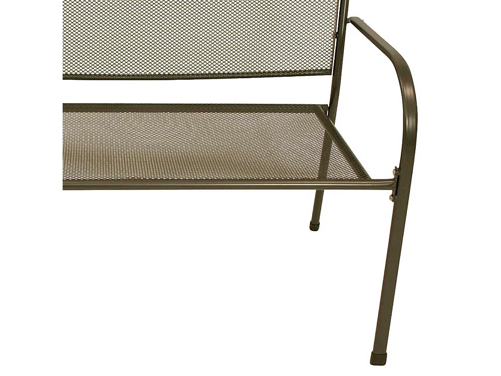 Balkonbank aus Eisen dunkel Grau