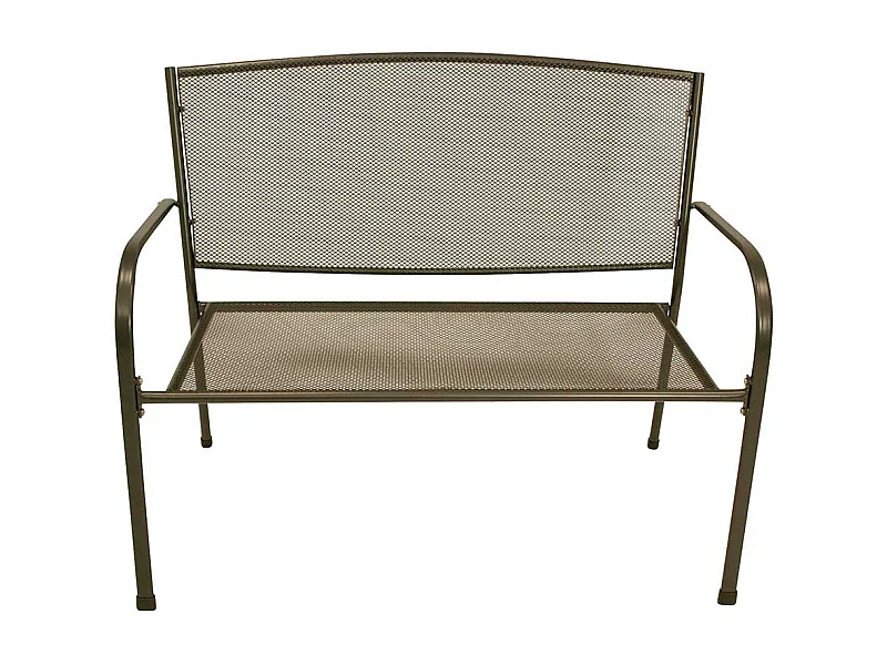 Balkonbank aus Eisen dunkel Grau