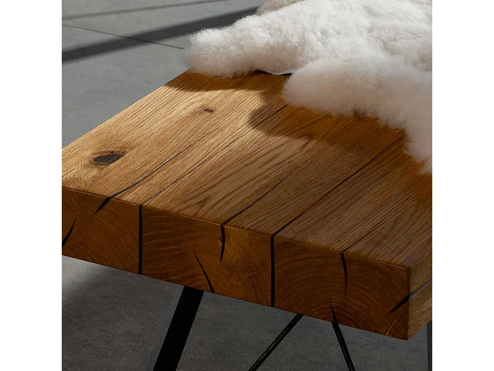 Esszimmerbank mit Metall-Bügelgestell Industrial Style