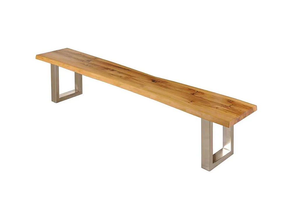 Esszimmerbank mit Baumkante Metallgestell