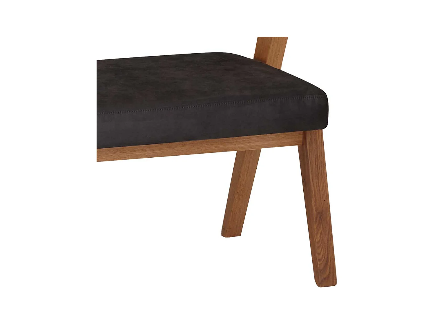 Sitzbank Esszimmer in Anthrazit Microfaser Gestell Wildeiche