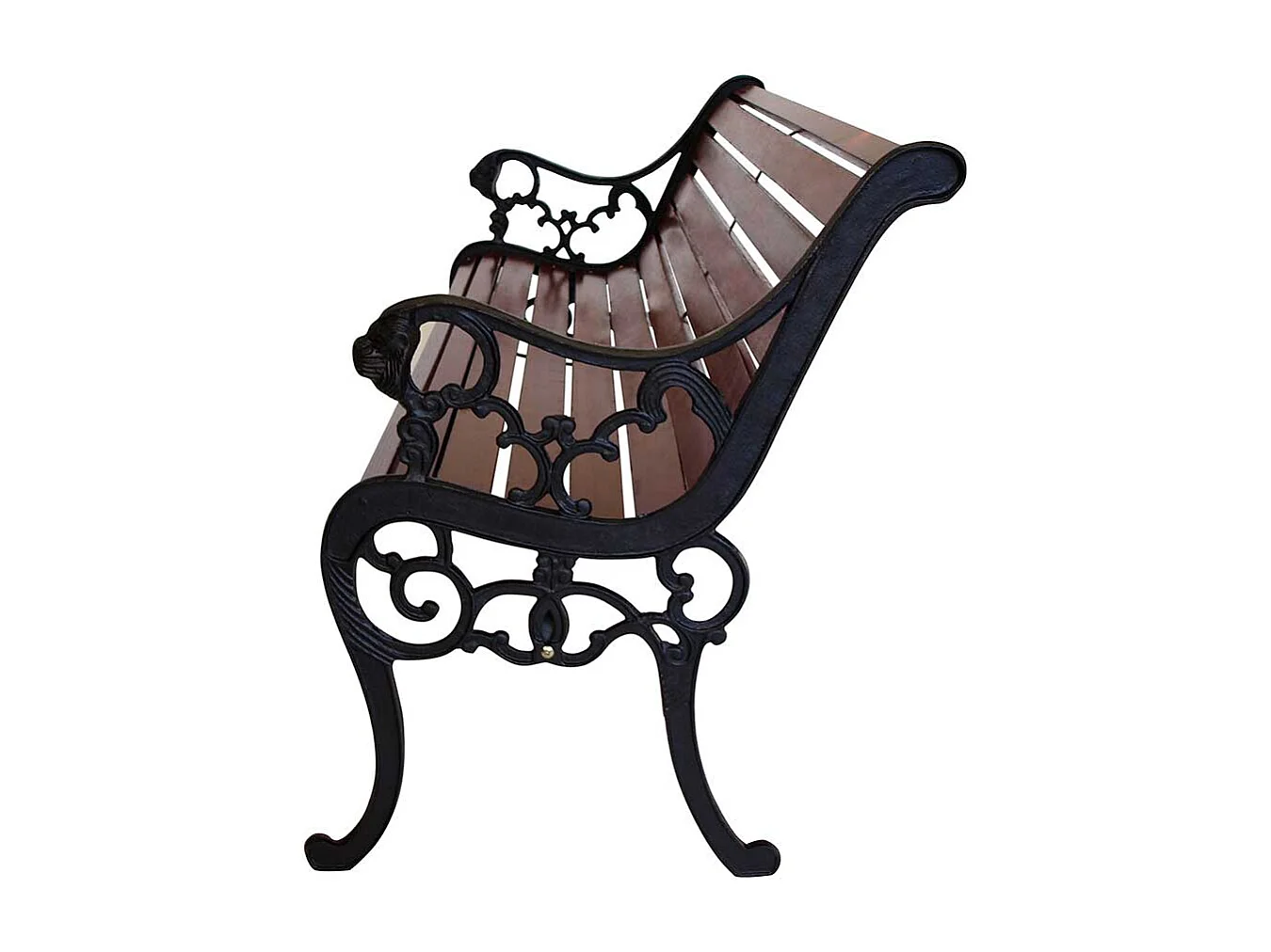 Terrassenbank aus Holz Gusseisen