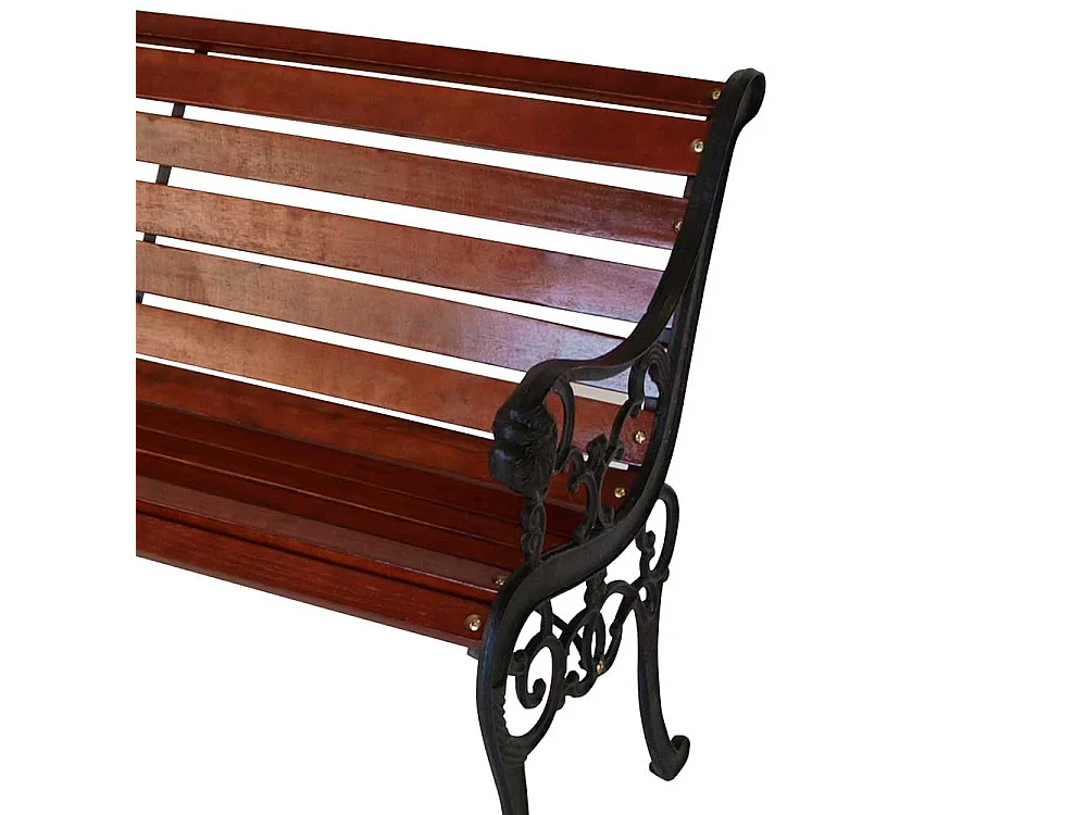 Terrassenbank aus Holz Gusseisen