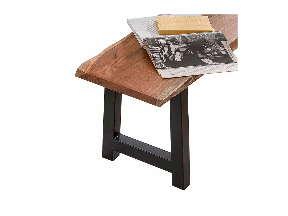 Essbank mit Baumkante Akazie Massivholz