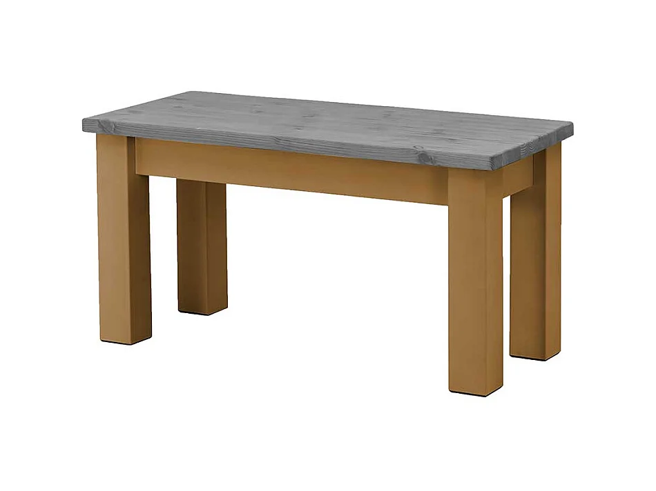 Kiefer Massivholz Küchenbank in Grau und Laugenfarben 90 cm oder 110 cm