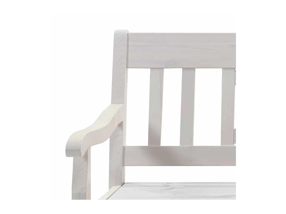 Sitzbank in Weiß Kiefer massiv