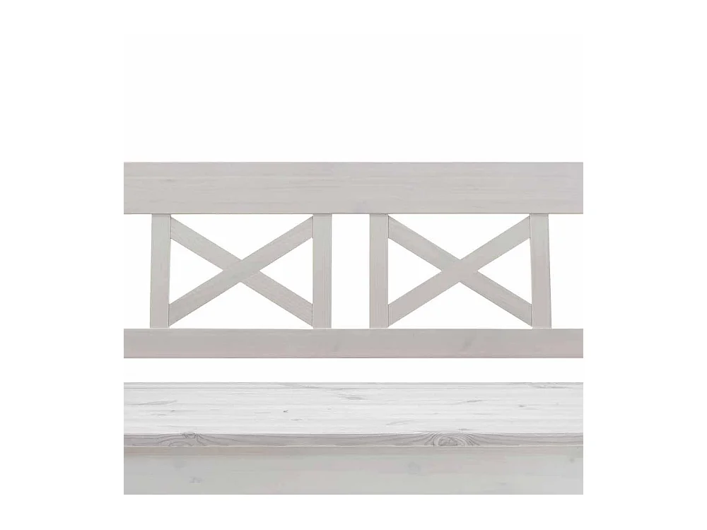 Sitzbank in Weiß Kiefer massiv