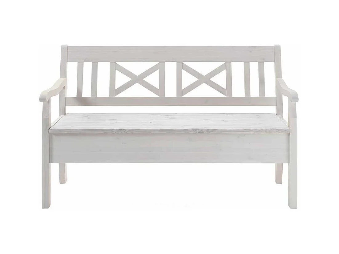 Sitzbank in Weiß Kiefer massiv