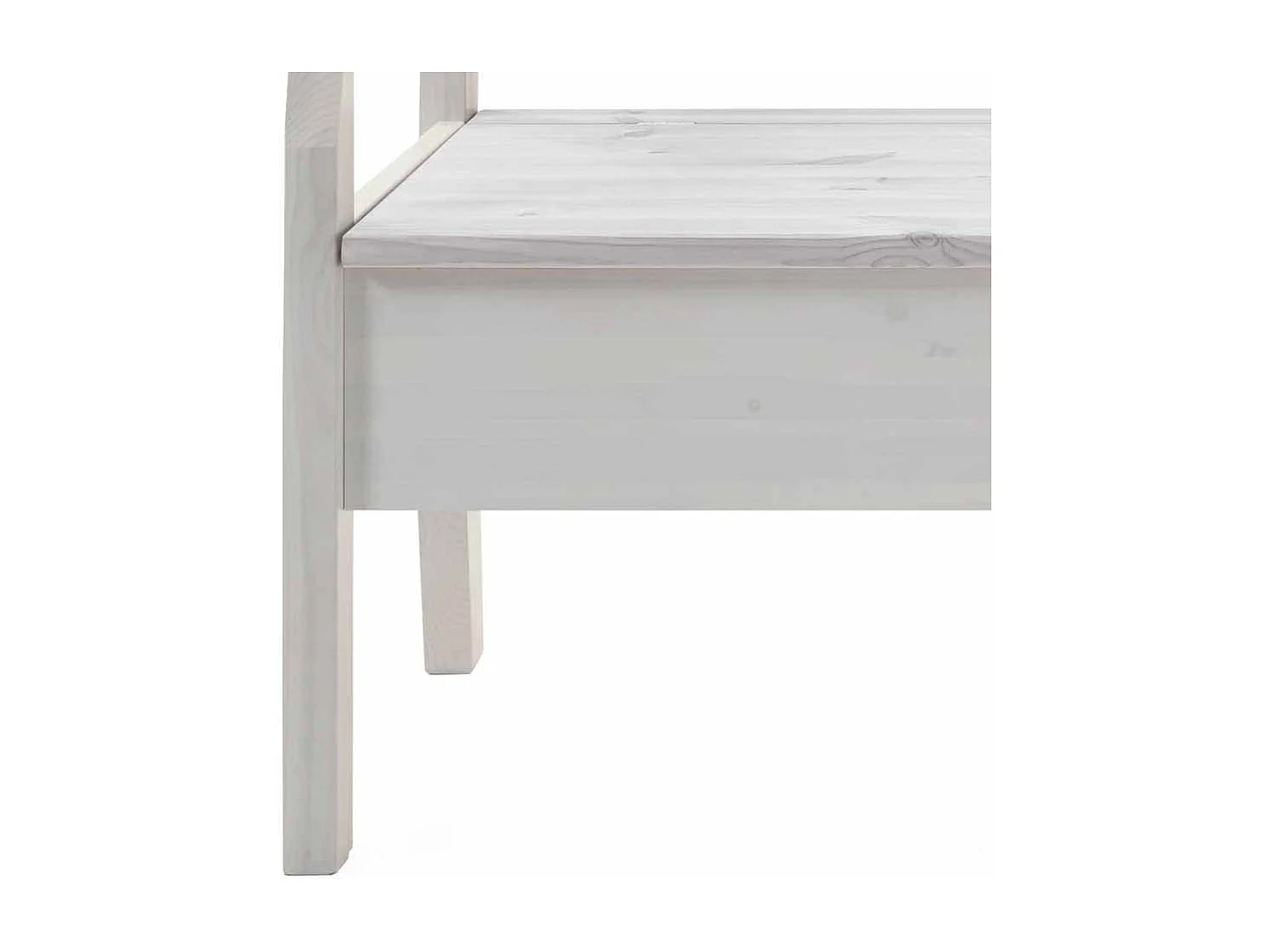 Sitzbank in Weiß Kiefer massiv