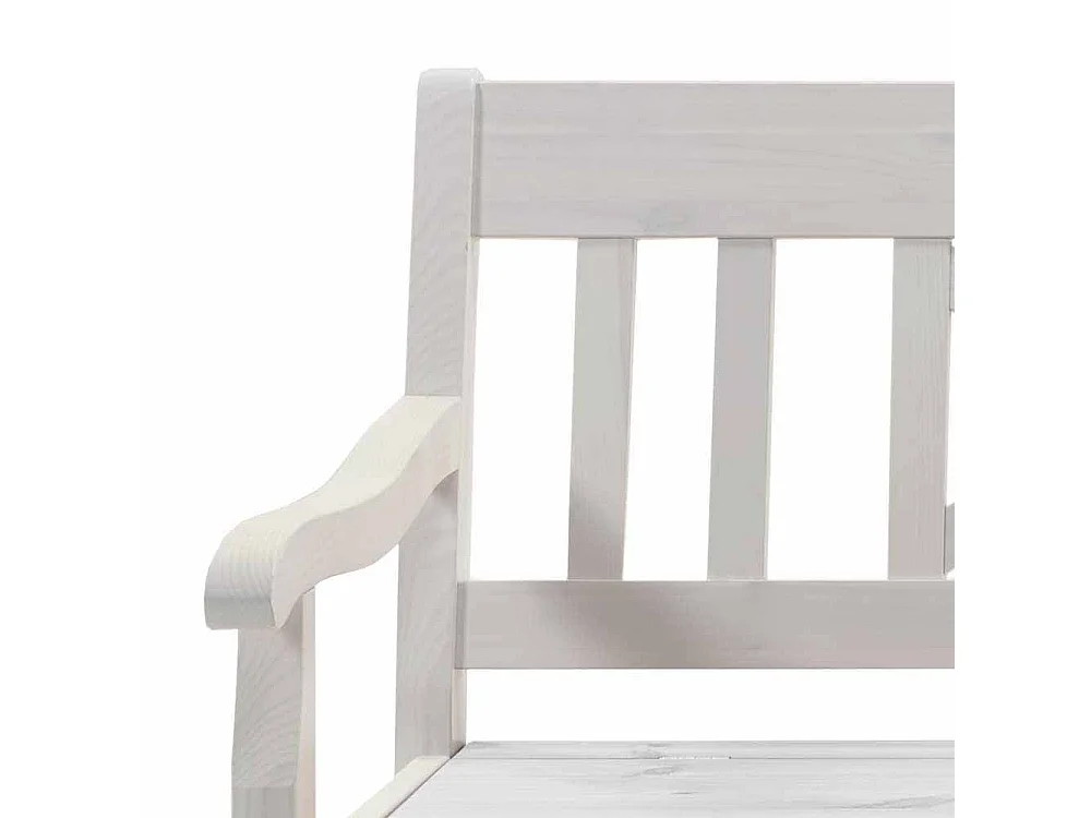 Sitzbank in Weiß Kiefer massiv