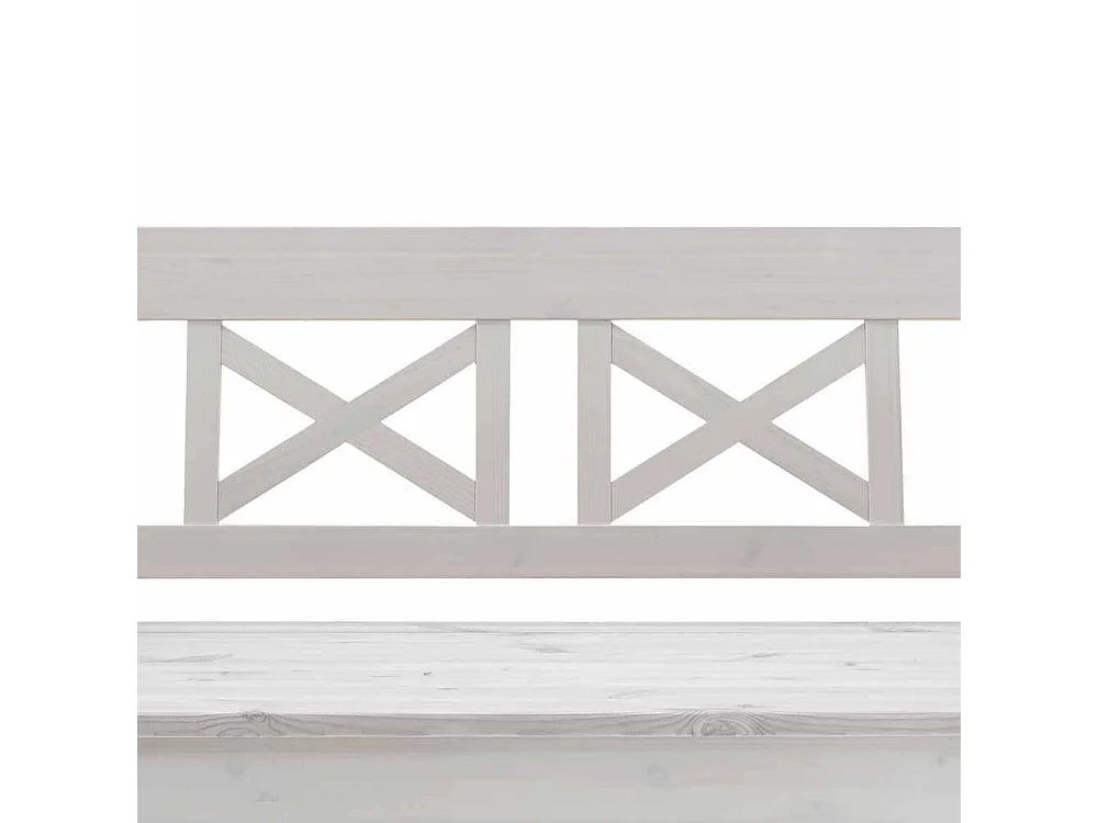 Sitzbank in Weiß Kiefer massiv