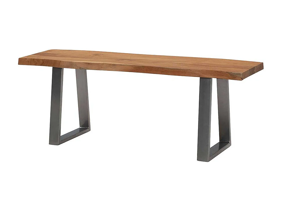 Esszimmerbank Garderobenbank aus Akazie Massivholz und Metall