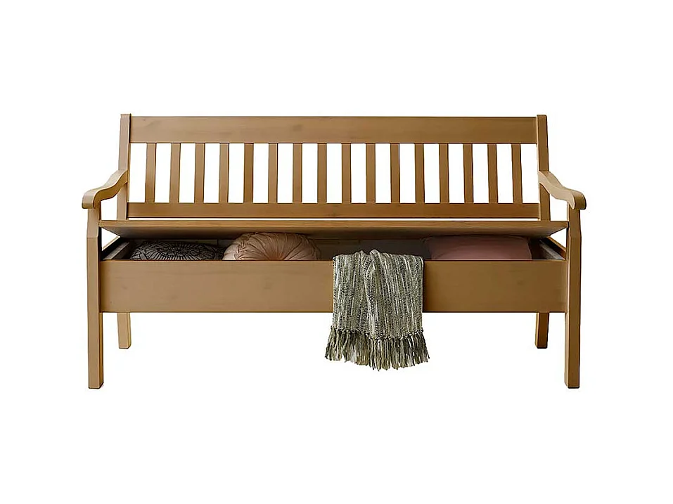 Esszimmerbank mit Stauraum Kiefer Massivholz