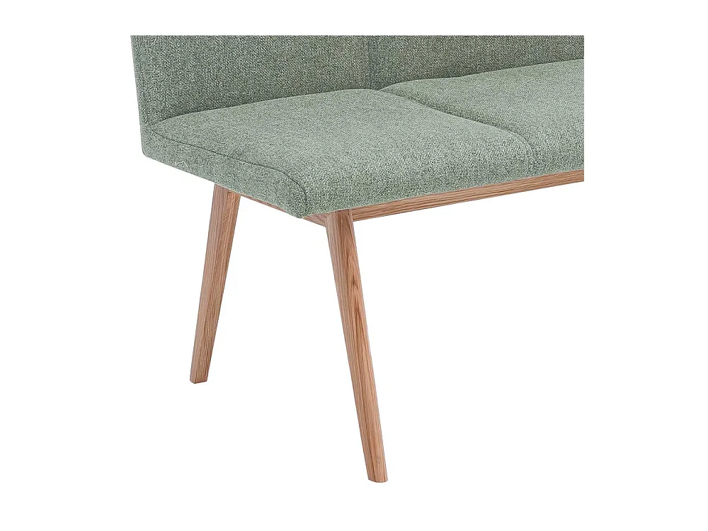 Esstischbank in Grün Webstoff Eiche massiv