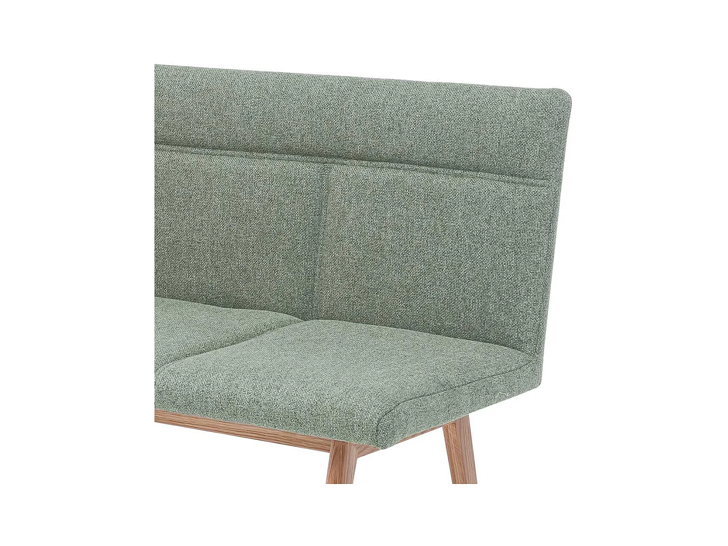 Esstischbank in Grün Webstoff Eiche massiv