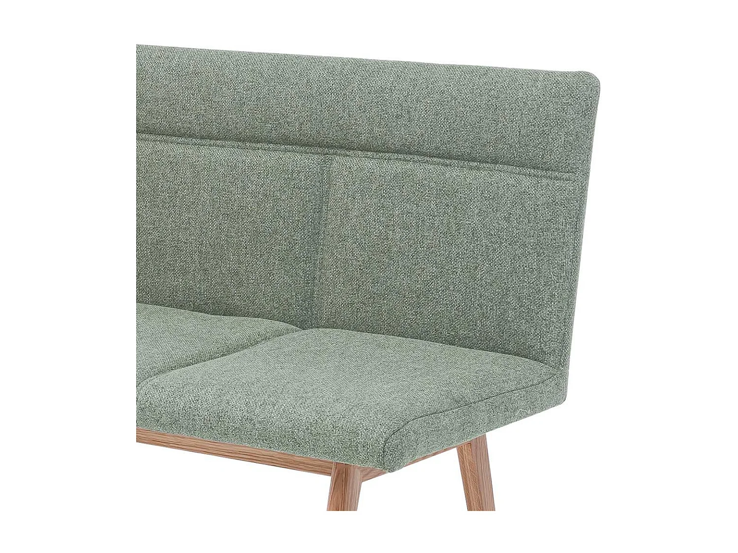 Esstischbank in Grün Webstoff Eiche massiv