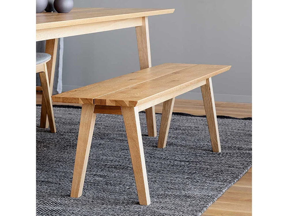 Küchenbank aus Eiche Massivholz 45 cm Sitzhöhe