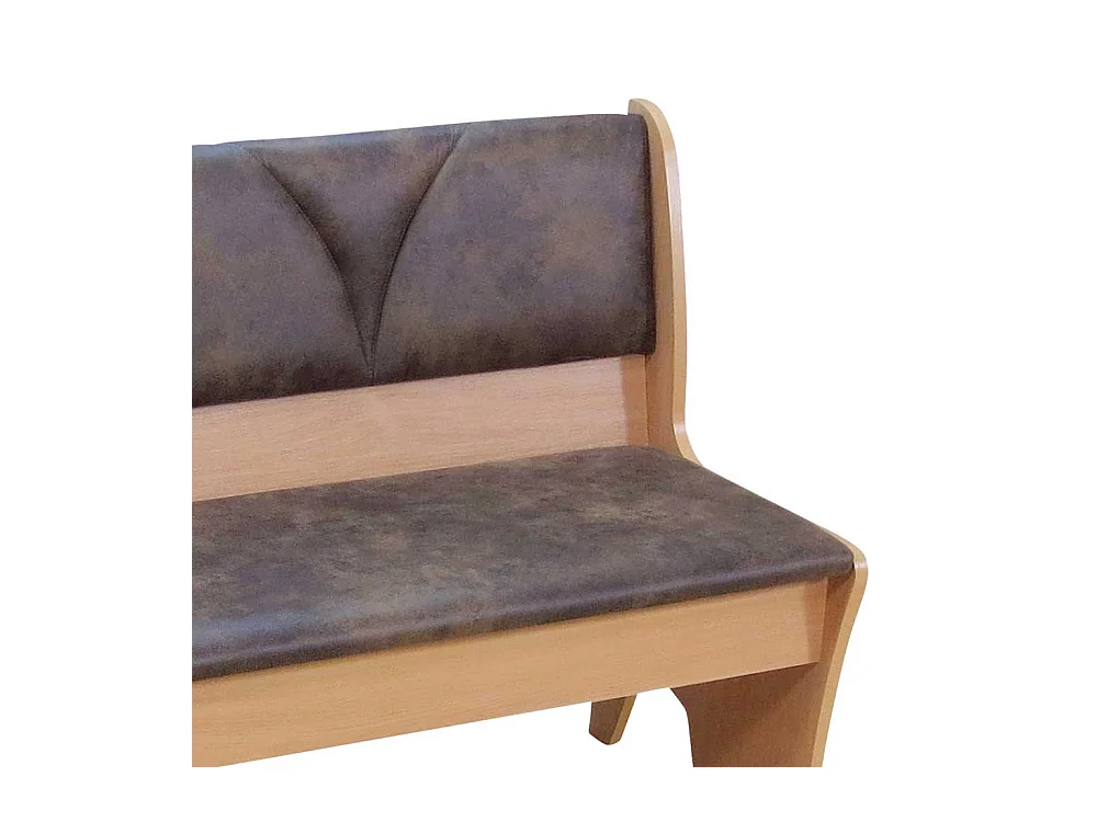 Truhen Sitzbank in Braun Stoff Buche