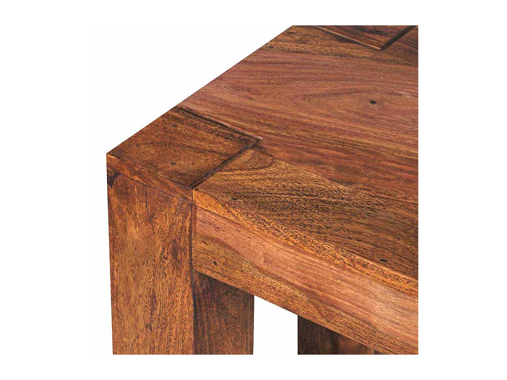 Essbank aus Sheesham Massivholz ohne Rückenlehne