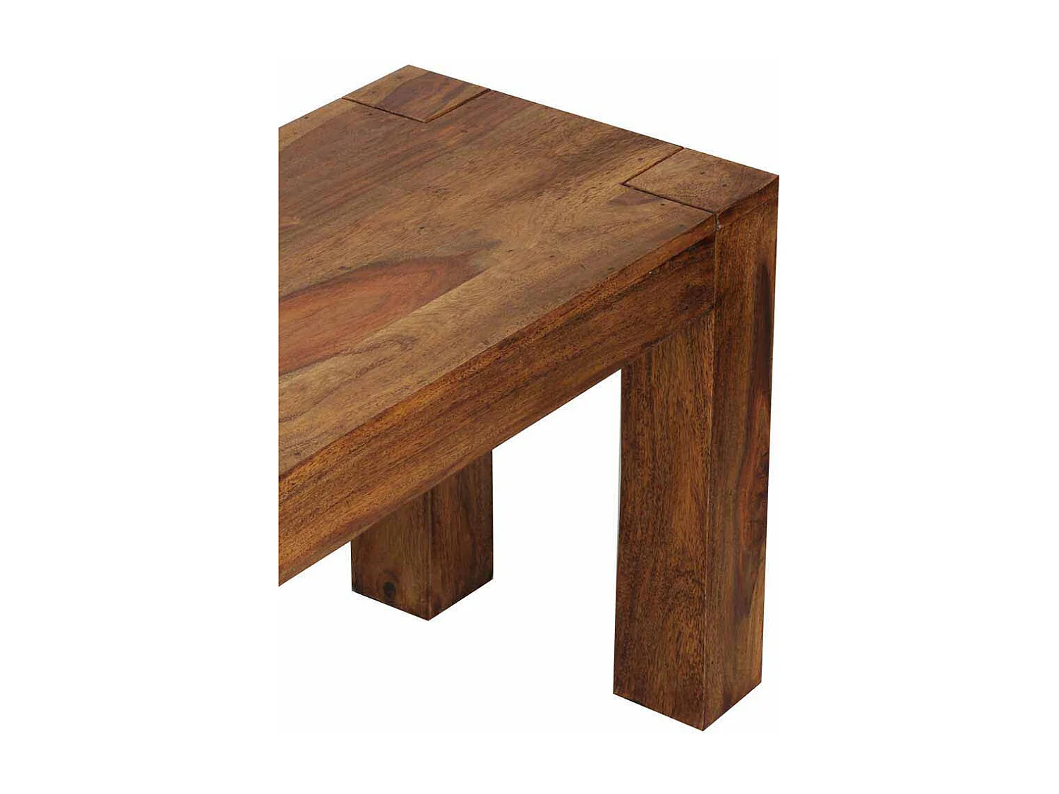 Essbank aus Sheesham Massivholz ohne Rückenlehne