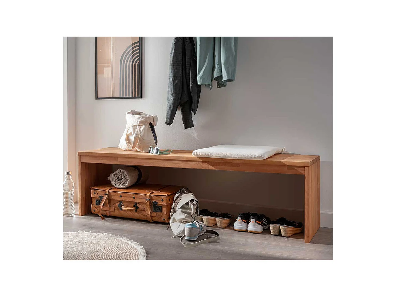 Massivholzbank Buche geölt 45 cm Sitzhöhe