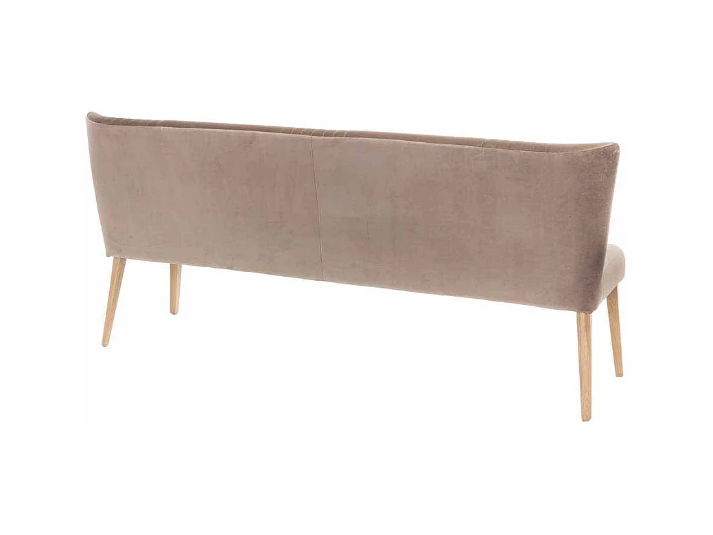 Esszimmerbank in Taupe Stoff Retro Design