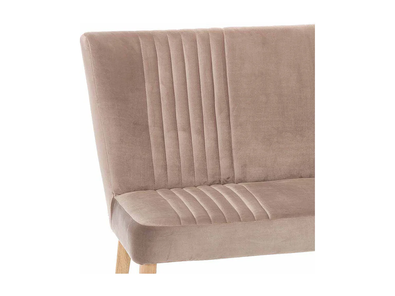 Esszimmerbank in Taupe Stoff Retro Design