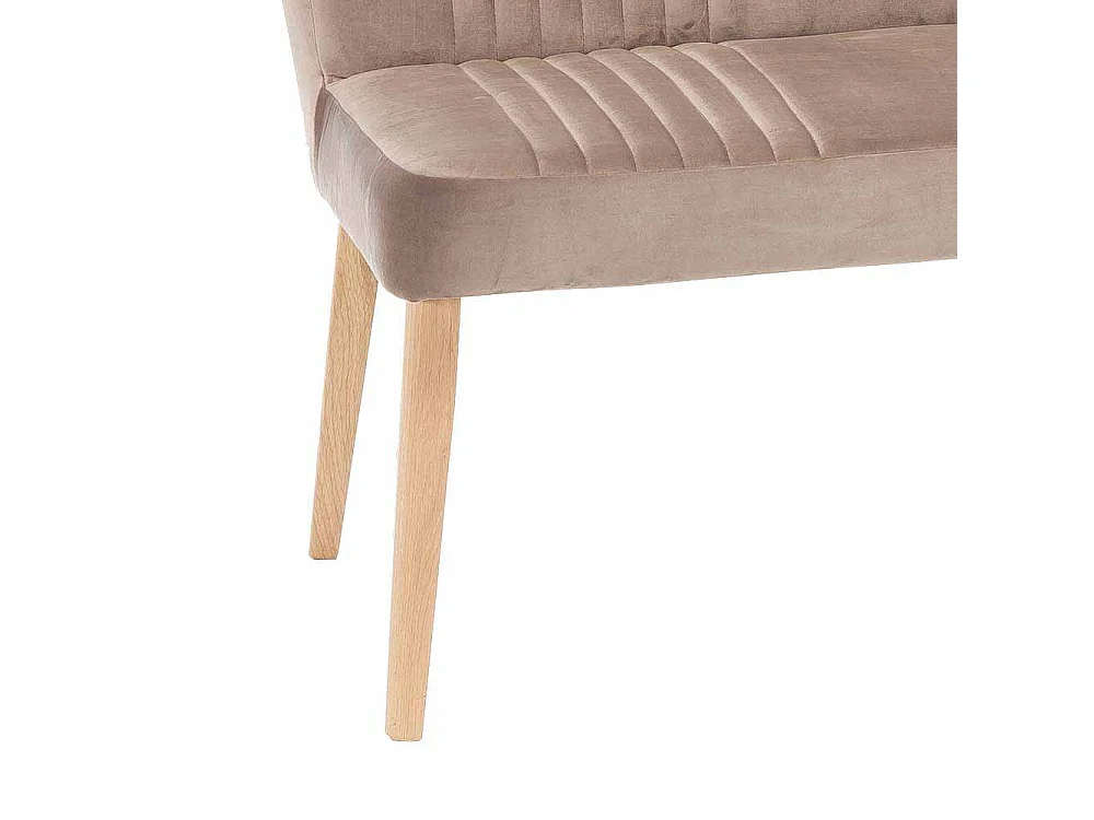 Esszimmerbank in Taupe Stoff Retro Design