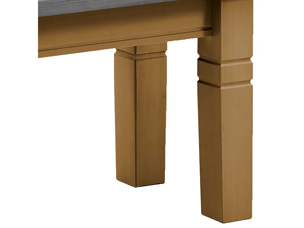 Esszimmersitzbank zweifarbig in Kiefer Grau und Laugenfarben 46 cm Sitzhöhe