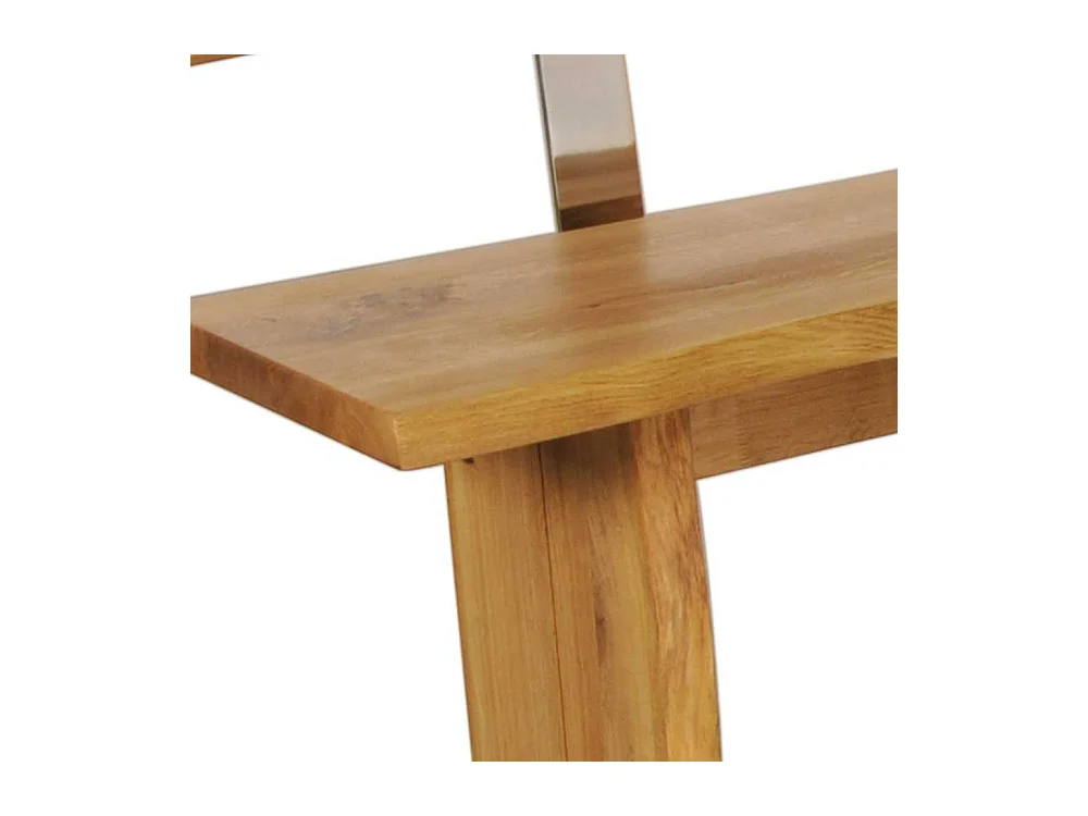 Baumkanten Sitzbank aus Wildeiche Massivholz Lehne