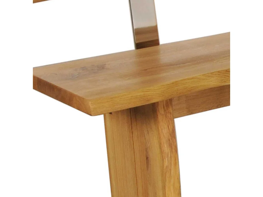 Baumkanten Sitzbank aus Wildeiche Massivholz Lehne