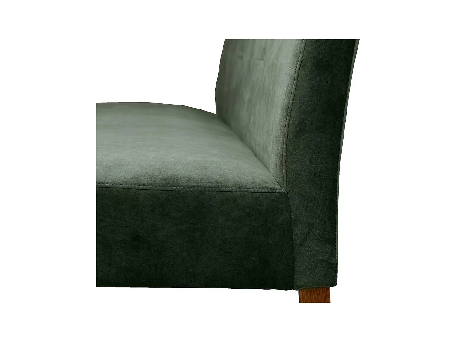 Esszimmersitzbank in Graugrün Velours hoher Rückenlehne