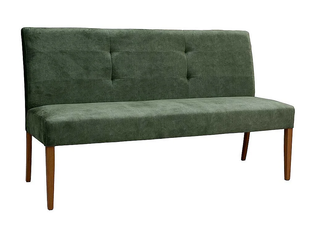 Esszimmersitzbank in Graugrün Velours hoher Rückenlehne