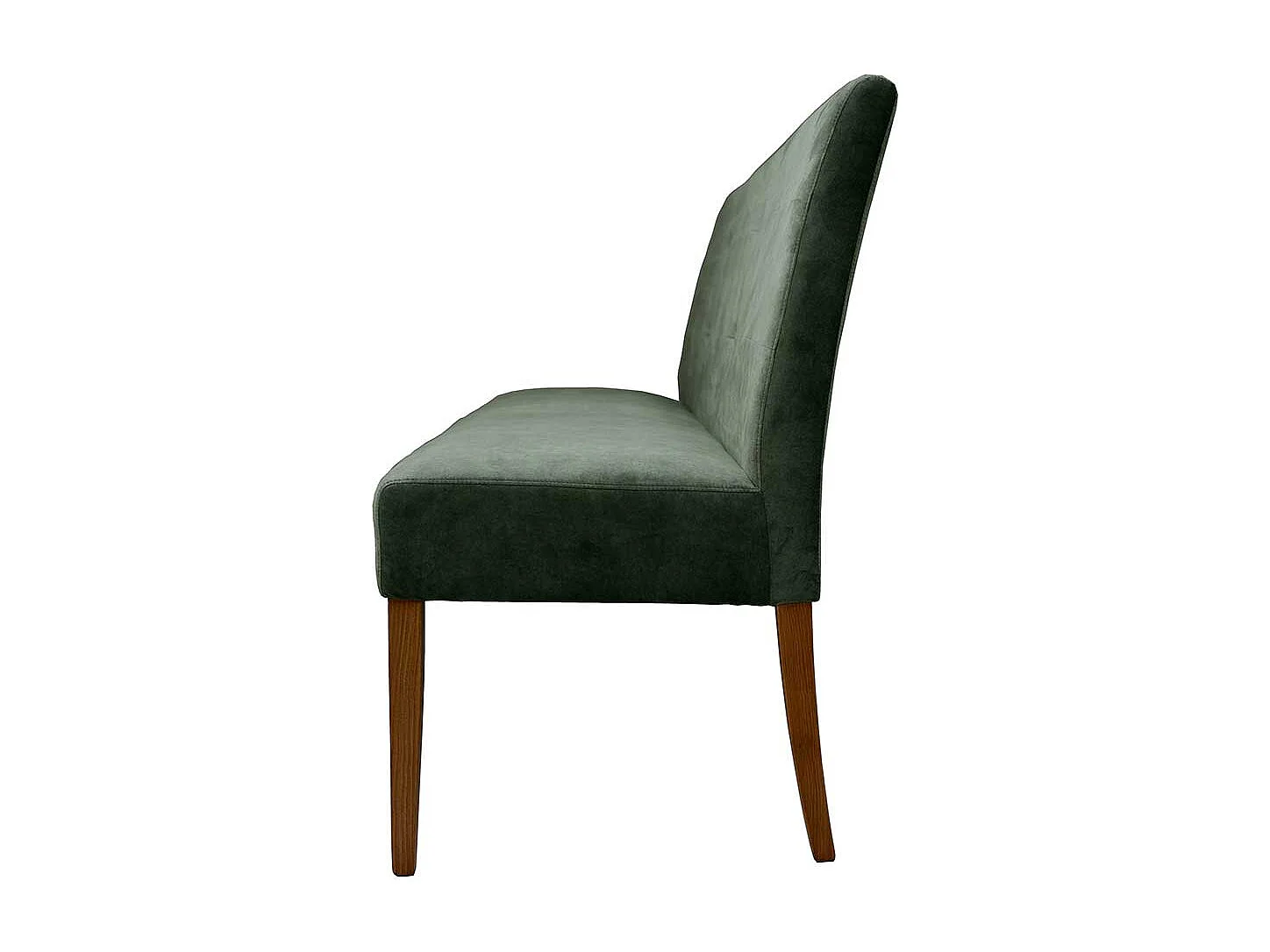 Esszimmersitzbank in Graugrün Velours hoher Rückenlehne