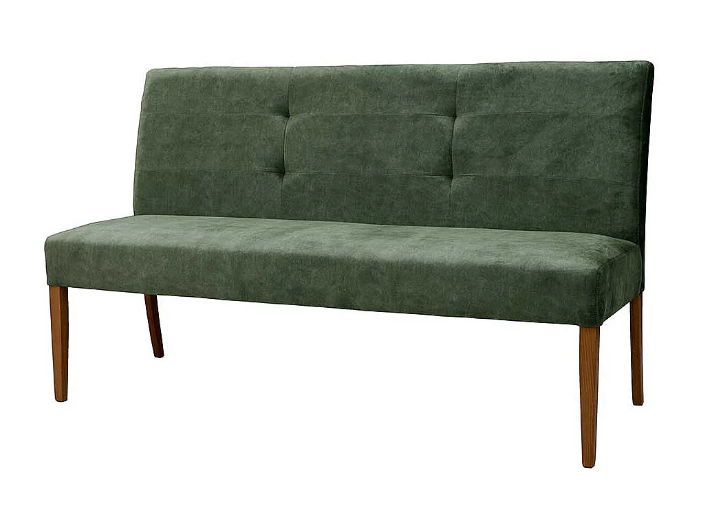 Esszimmersitzbank in Graugrün Velours hoher Rückenlehne