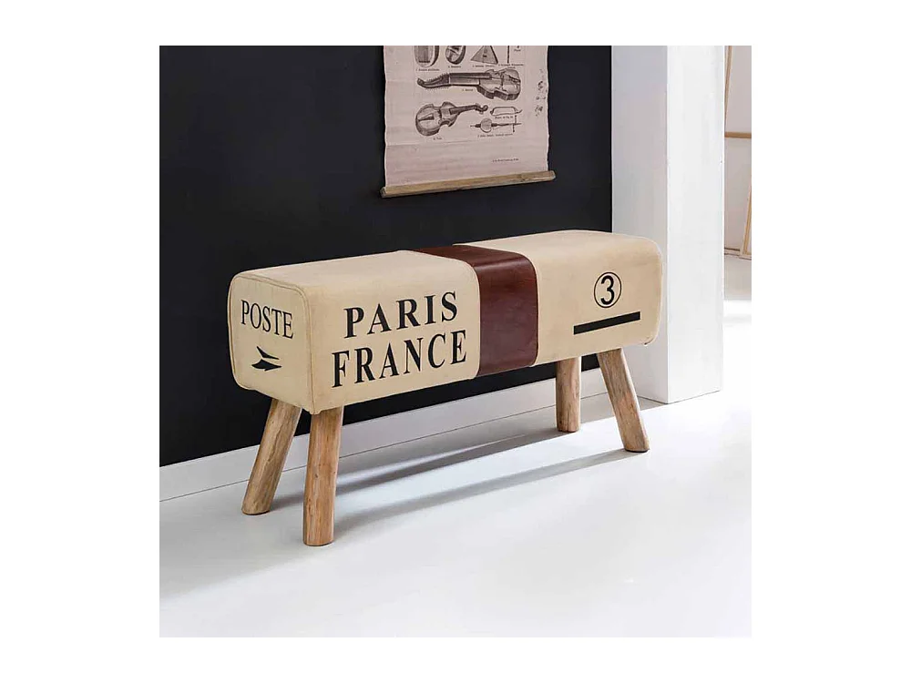 Retro Sitzbank in Beige Braun kaufen