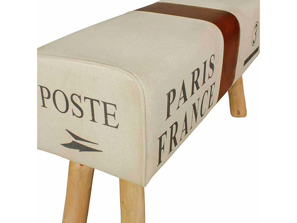 Retro Sitzbank in Beige Braun kaufen