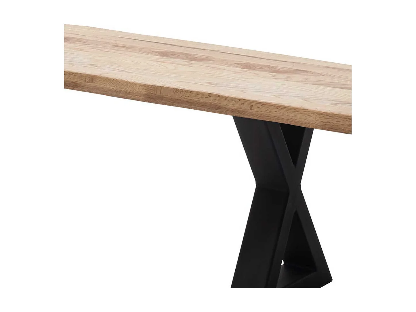 Massivholzbank Esszimmerbank aus Zerreiche Massivholz im Industry und Loft Stil