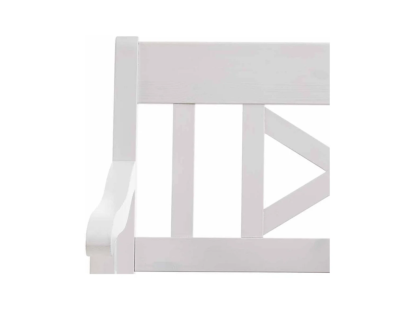 Esstischbank in Weiß mit Armlehnen und Stauraum