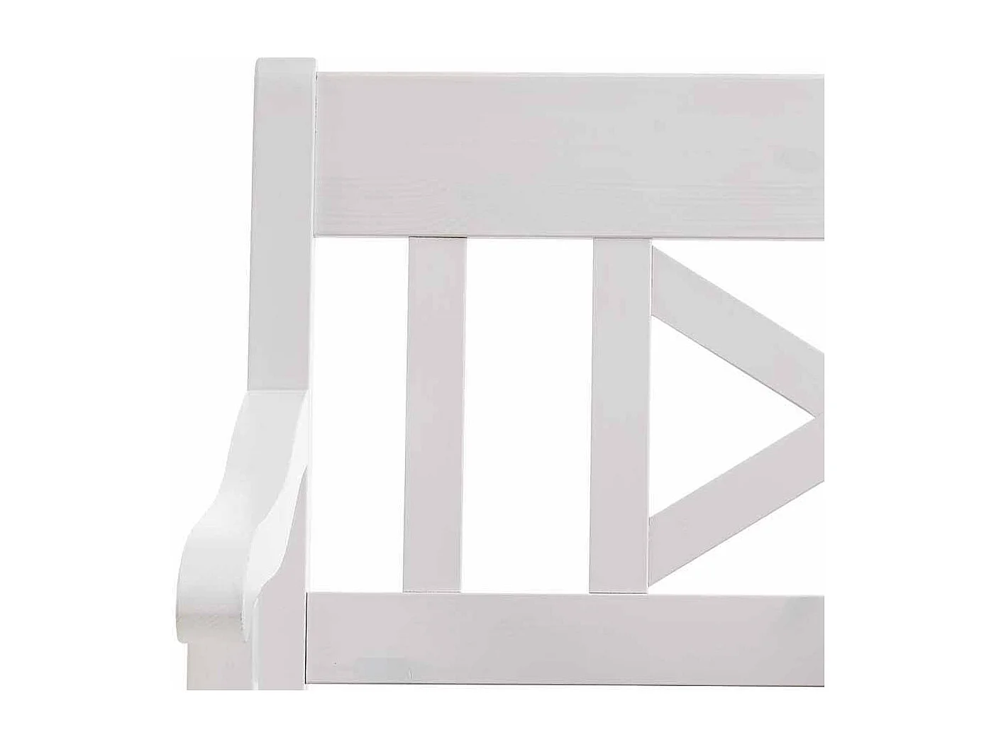 Esstischbank in Weiß mit Armlehnen und Stauraum