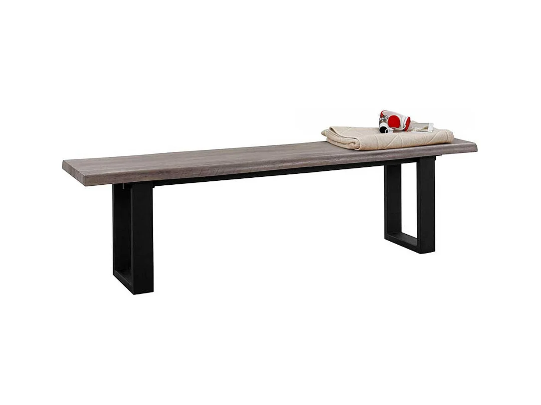 Esszimmersitzbank im Industry und Loft Stil Bügelgestell aus Metall