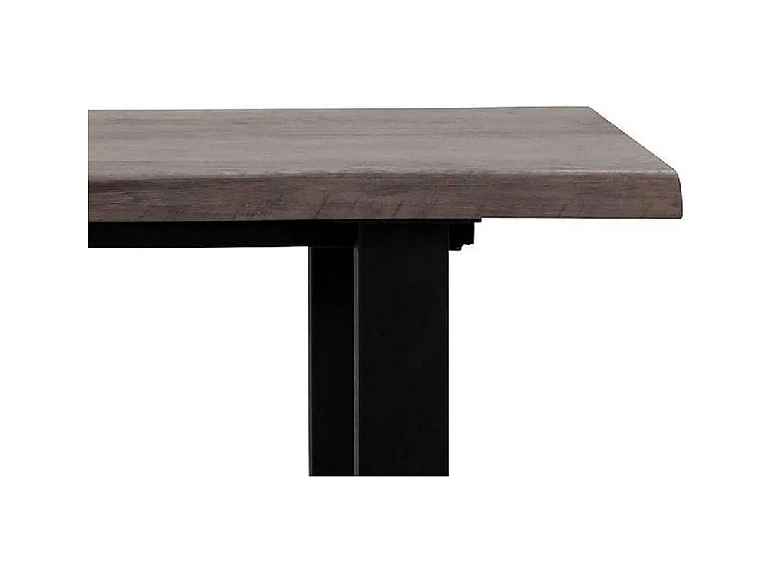 Esszimmersitzbank im Industry und Loft Stil Bügelgestell aus Metall