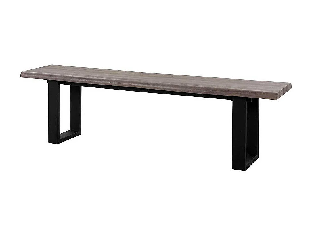 Esszimmersitzbank im Industry und Loft Stil Bügelgestell aus Metall