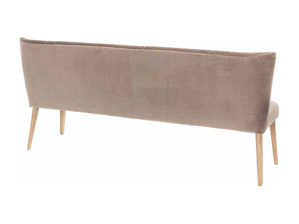 Esszimmerbank in Taupe Stoff Retro Design