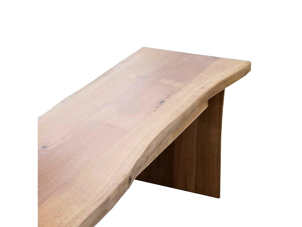 Baumkantenbank ohne Lehne Wildeiche Massivholz
