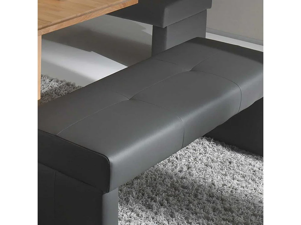 Essbank ohne Lehne Grau